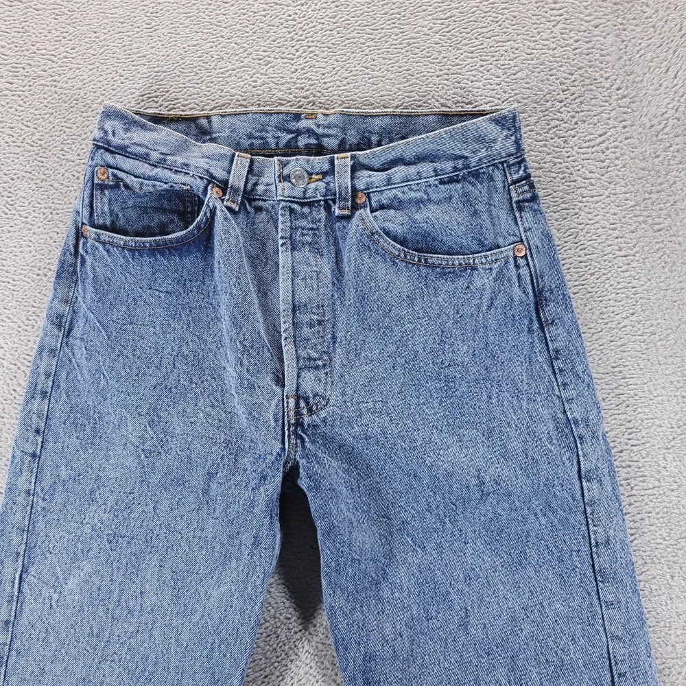 VTG Levis 501 Jeans Mens 31x34 Blue Regular Straight Acid Wash Made In USA 90s